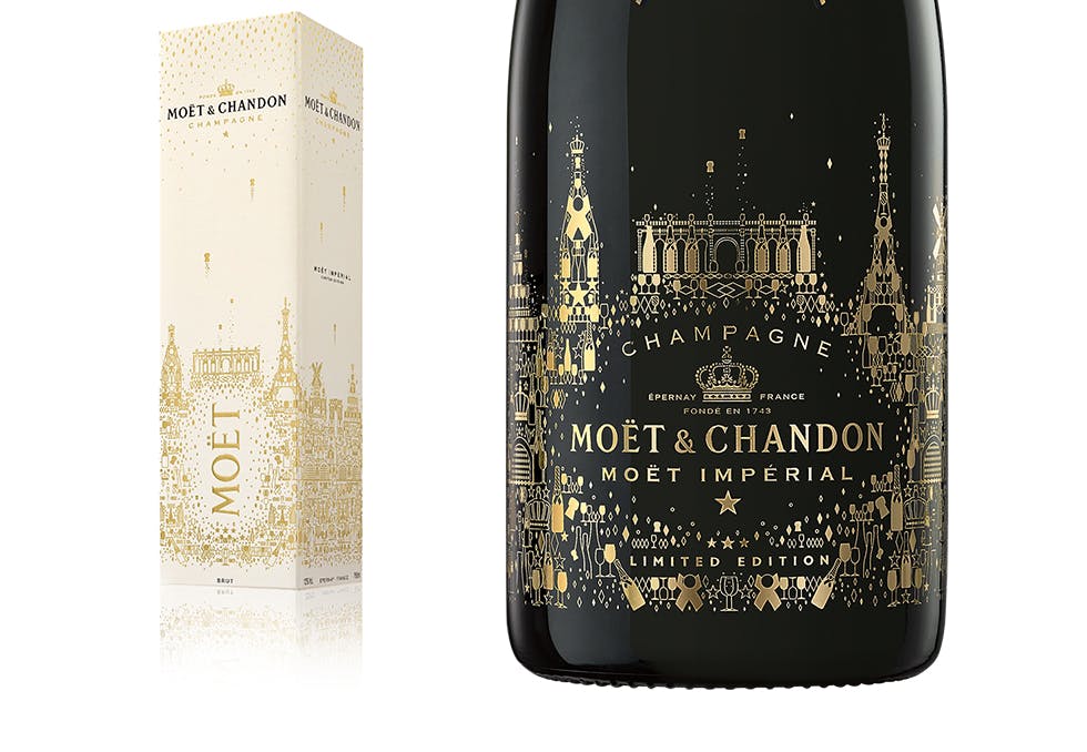 Den ideelle allround champagnen som passer til alle anledninger når man skal feire Moët Imperial Brut End of Year Bottle & Box, Champagne